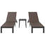 vidaXL Sunbed Reclining Poly Rattan Outdoor Seating Terrace-366317262