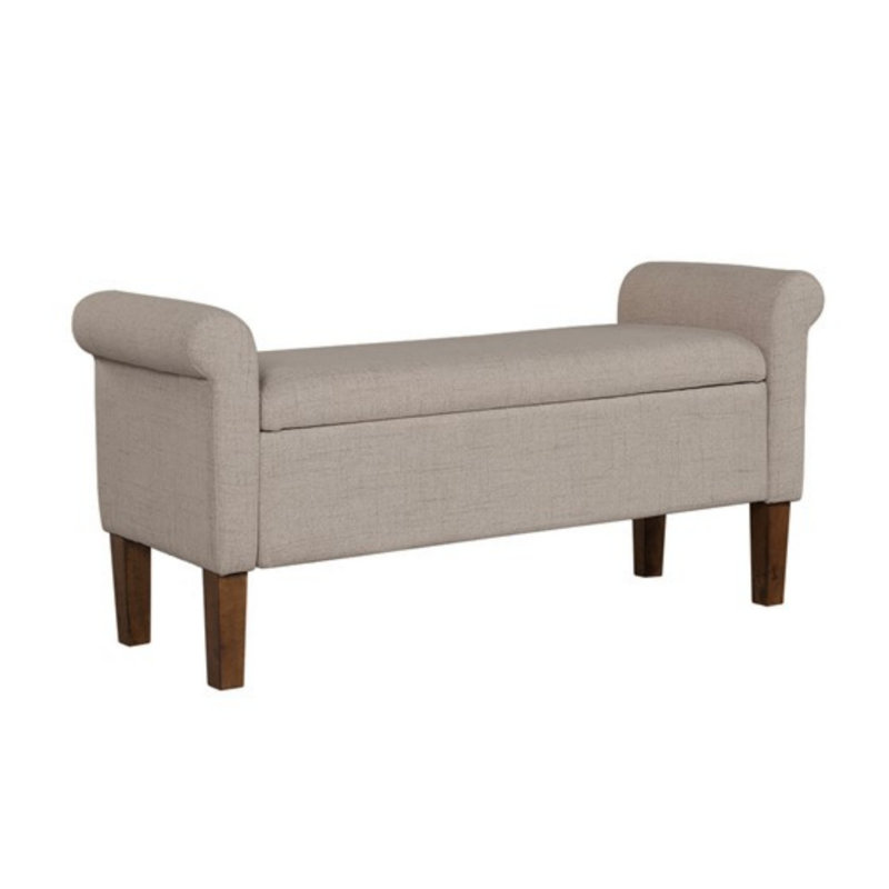 Banc de rangement en tissu, Beige