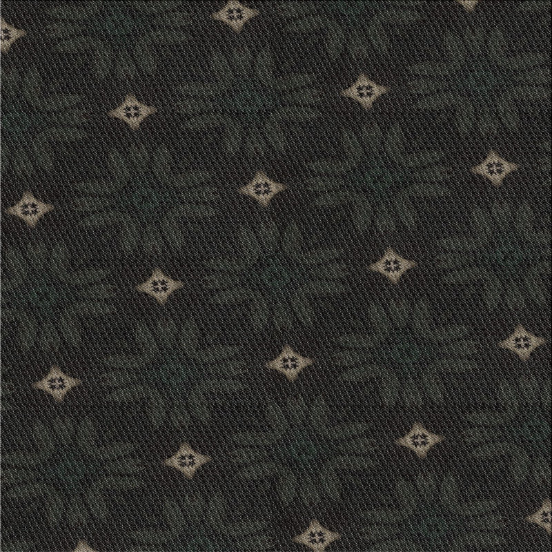 Tapis de zone noire à motifs, Carré 5 pi