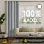 Linen Blend Blackout Eyelet Curtains - Thermal Insulated Room Darkening Window Panels for Bedroom & Living Room (Set of 2) -1389428324-1389428127