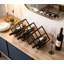 Support à vin de table en métal à motif géométrique Modern