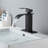 Single Hole Waterfall Bathroom Faucet With Deck Plate With Drain-86181283