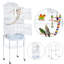 158.5cm Iron Pointed Top Floor Bird Cage with Wheels-1636995219