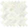 Greecian Herringbone Polished Glass/Stone Mosaic Tile in White
