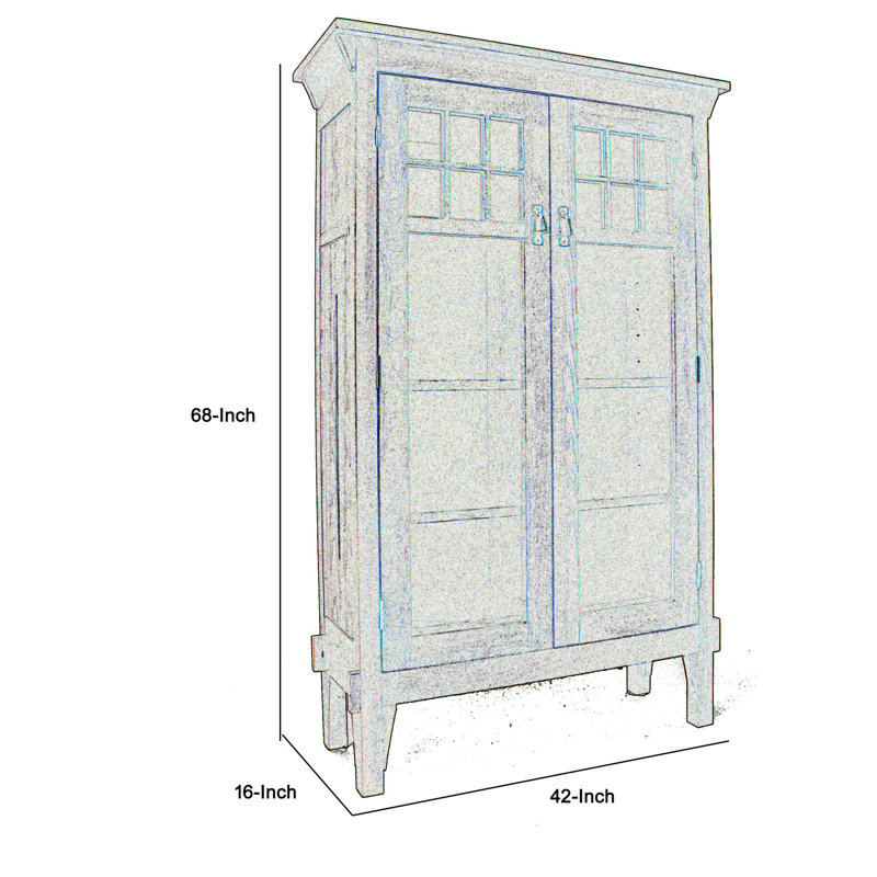 Bibliothèque à 2 portes avec 3 tablettes amovibles et une conception à carreaux, brun chêne