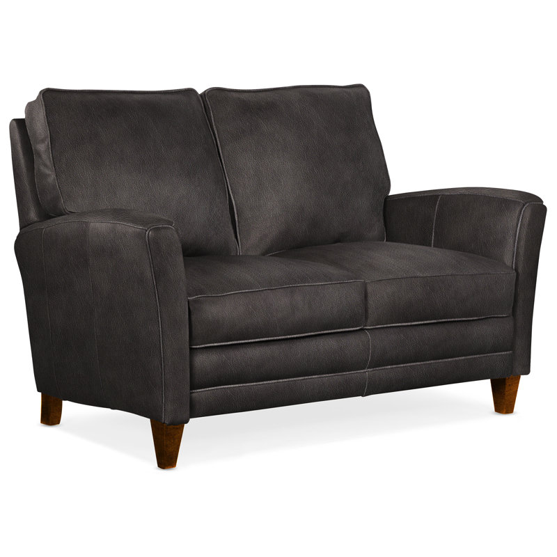 Zion Loveseat, New Classiques, Empyrean Mist Genuine Leather