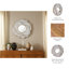 Miroir mural décoratif en bois stratifié - Miroir moderne pour salle de bain, salon et chambre à coucher - Miroir mural polyvalent et décoration murale - 39 po, ivoire