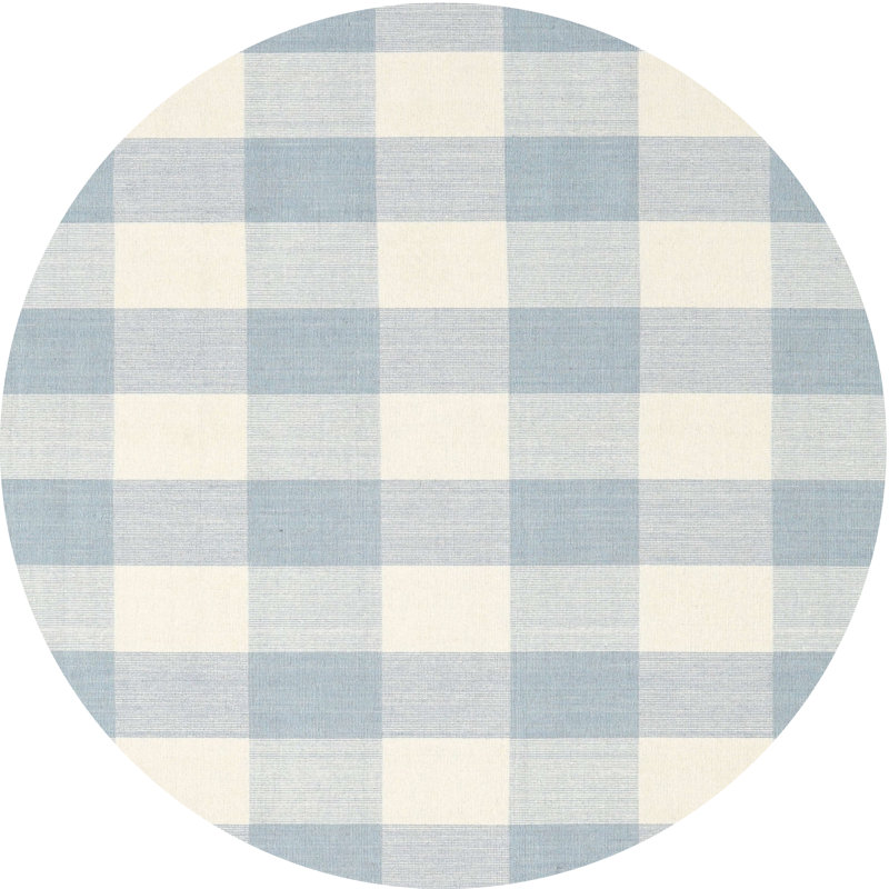 Plaid Indoor Rug, Round 5'