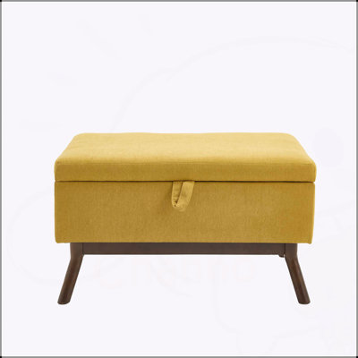 Banc de rangement de table basse Mid-Century moderne, assemblé, multifonctionnel pour le salon et le vestibule
