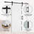 5-Lite Paneled Manufactured Wood Barn Door with Hardware Kit-97789433