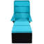 Chaise longue inclinable en rotin de 76,8 po Arybella avec coussins et plateau à tasses-306775637
