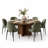 7-Piece Round Dining Set With 60" Pedestal Table And 6 Upholstered Chairs-232436375