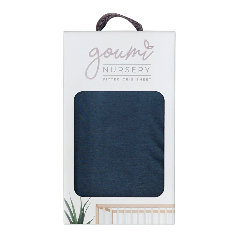 Drap-housse pour lit de bébé Goumikids, Marine