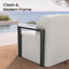 Ensemble de patio moderne 4 pièces en aluminium à structure ouverte, comprenant des chaises et un canapé deux places rembourrés avec coussins Sunbrella-334225429-334225424