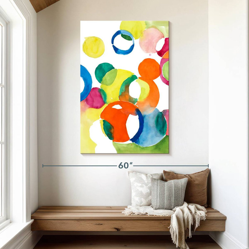 Cercles colorés Avery, H 48 po x l 32 po