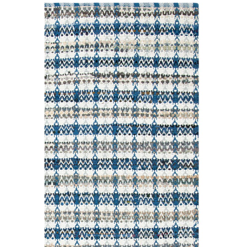 Bester Hand Woven Cotton Ikat Rug, Rectangle 2'6" x 4'