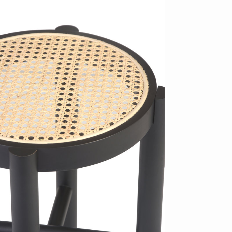 Table de bout en bois massif Simons, Noir