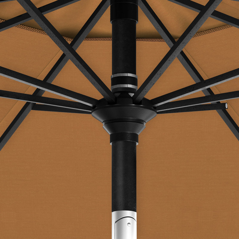 Parasol de marché 6 pi Jelinek, Stone Black, Toile Sunbrella® toscan