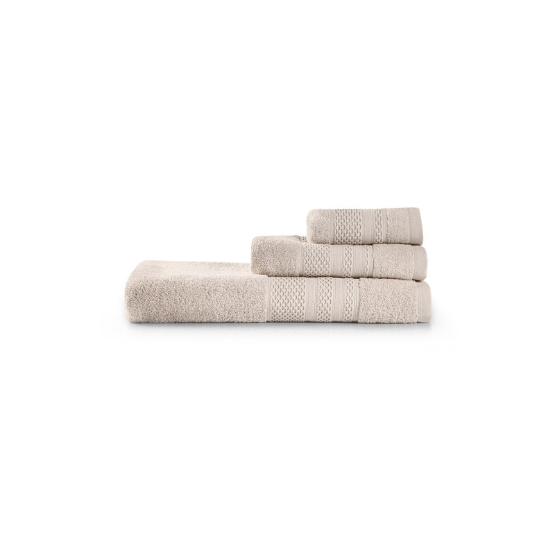 Luxurious 3-Piece Towel Set, Cappuccino Color, 100% Cotton | Includes 1 Bath Towel (35.4 x 59.1 in), 1 Hand Towel (19.7 x 35.4 in), 1 Wash Towel (11.8 x 19.7 in) | 450 GSM for Ultimate Softness & Absorbency, Machine Washable