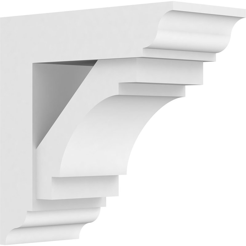 Support standard en PVC de qualité architecturale avec extrémités traditionnelles l 5 po x P 12 po x H 12 po