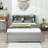 Wood Platform Bed with Trundle and Bookcase-2140958820-2140958874