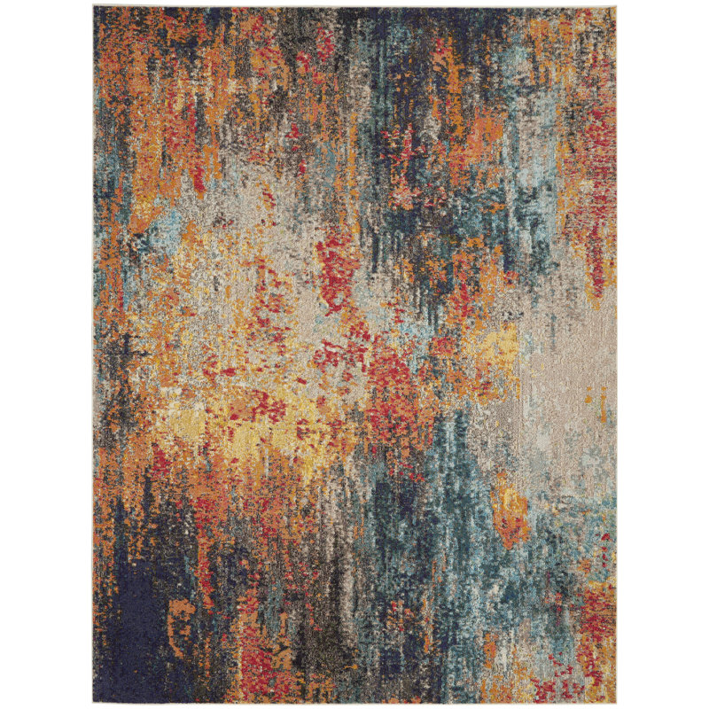 Celestial Abstract Synthetic Area Rug, Rectangle 239 x 320cm