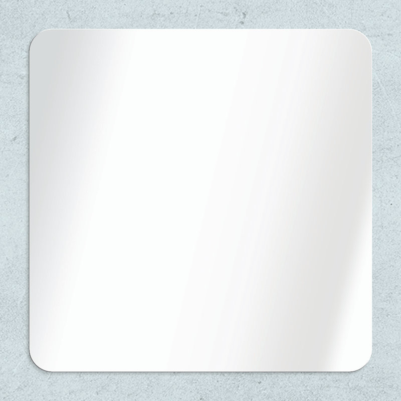 Flat Wall Mirror, 14.5cm H x 14.5cm W, Square