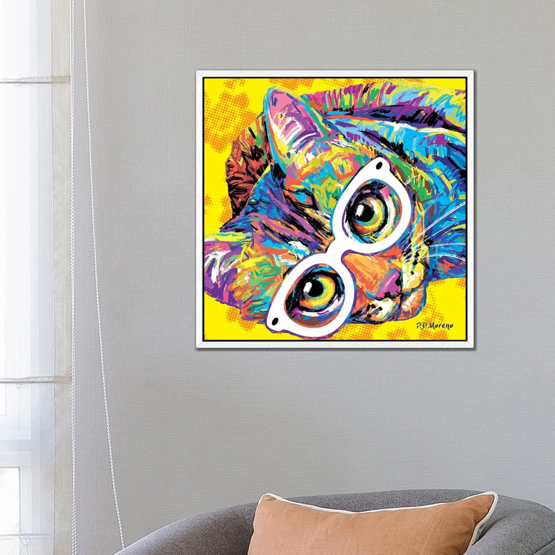 Butters by P.D. Moreno - Print on Canvas, White Framed, 66.04 cm H x 66.04 cm W