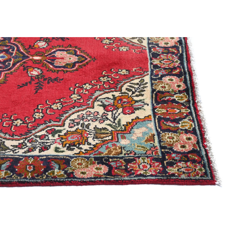 Tapis oriental rouge unique 4X5 One-of-a-Kind