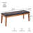 Oversized Mid-Century Modern Button Tufted Ottoman Bench with Solid Wood Frame-164569505