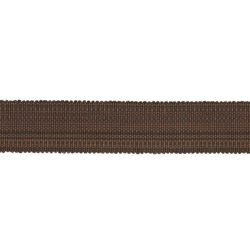 Schumacher x Patterson Flynn Cotton Strie Tape Medium, Chestnut
