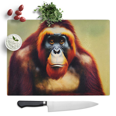 Miraculous Orangutan  Glass Chopping Board