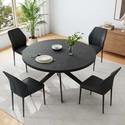 Ensemble de table de salle à manger 5 pièces avec 4 chaises modernes