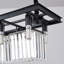 Lustre rectangulaire en cristal 6 lumières pour salle à manger Geboe
