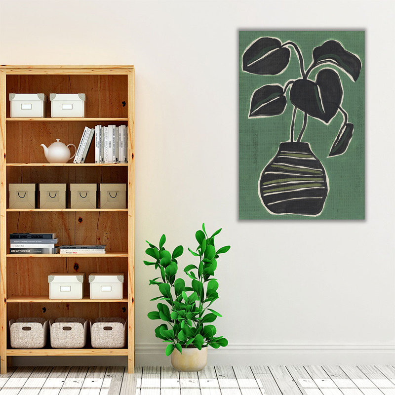 «Jade Potted Palm II», reproduction d'art sur toile, H 36 po x l 24 po