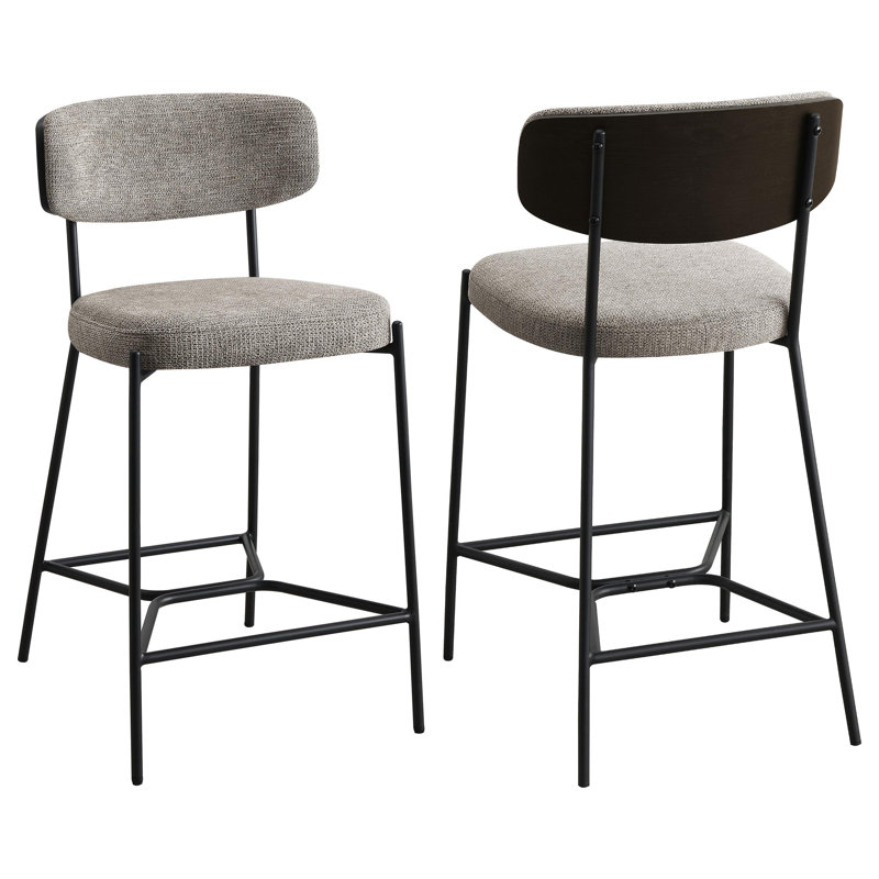 Hartsfield Counter Height Bar Stool Grey (Set Of 2), Tabouret de comptoir (siège d'une hauteur de 24 p, Marron clair