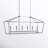 Hertford 6-Light Steel Dimmable Linear Chandelier-2057452405