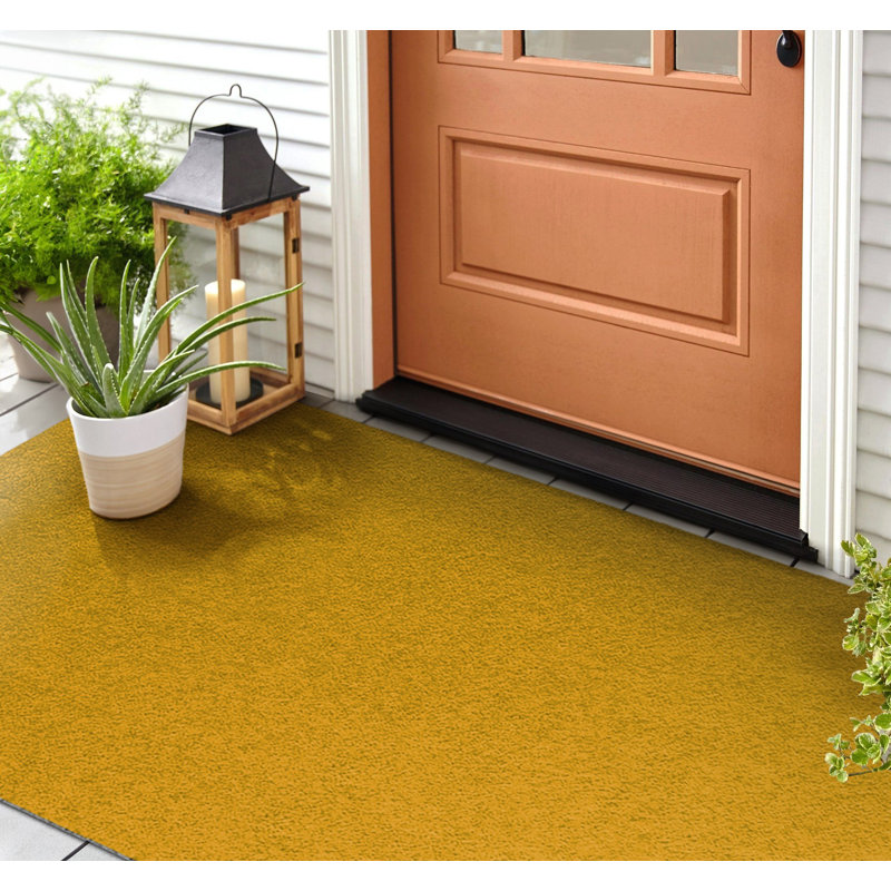 Non-Slip Outdoor Doormat, Mandarin