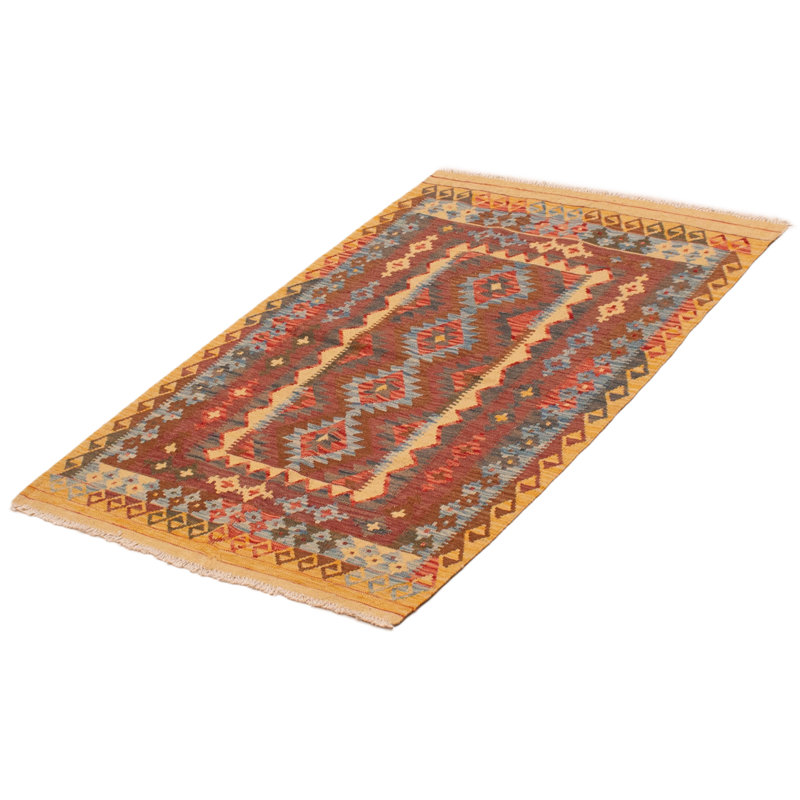 Tapis unique en laine nouvel âge 3 pi 4 po x 5 pi 2 po