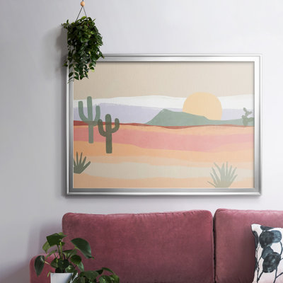 Cactus Plateau I, toile encadrée de qualité supérieure - prête à être accrochée
