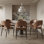 Chaise de salle à manger moderne à dossier ouvert