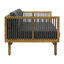 Canapés de patio confort, canapé moderne en corde de bois d'acacia pour terrasse de jardin