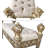 Taffeta Fabric Upholstered Bench