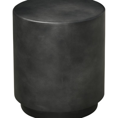 Concrete-Emulating Side Table In Dark Gray, Lightweight For Indoor & Outdoor, Adjustable Feet, Practical Coffee Gray - Concrete Appearance Style, Lightweight, 4 , Indoor/Outdoor, Table, 14.5"X14.5"X17
