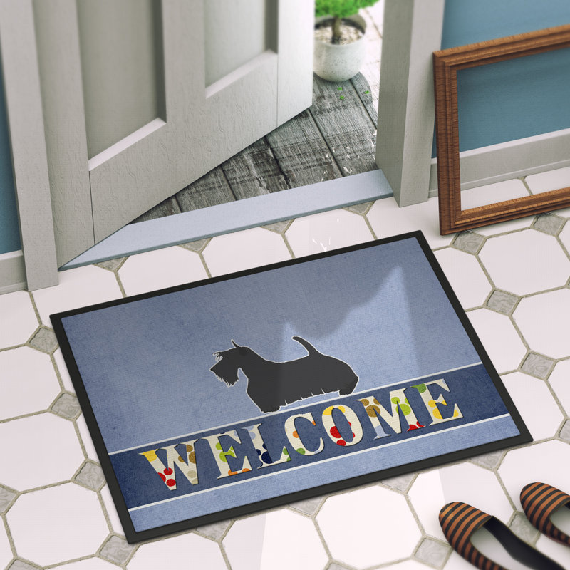 Tapis d'entrée antidérapant Scottish Terrier, l 24 po x L 36 po