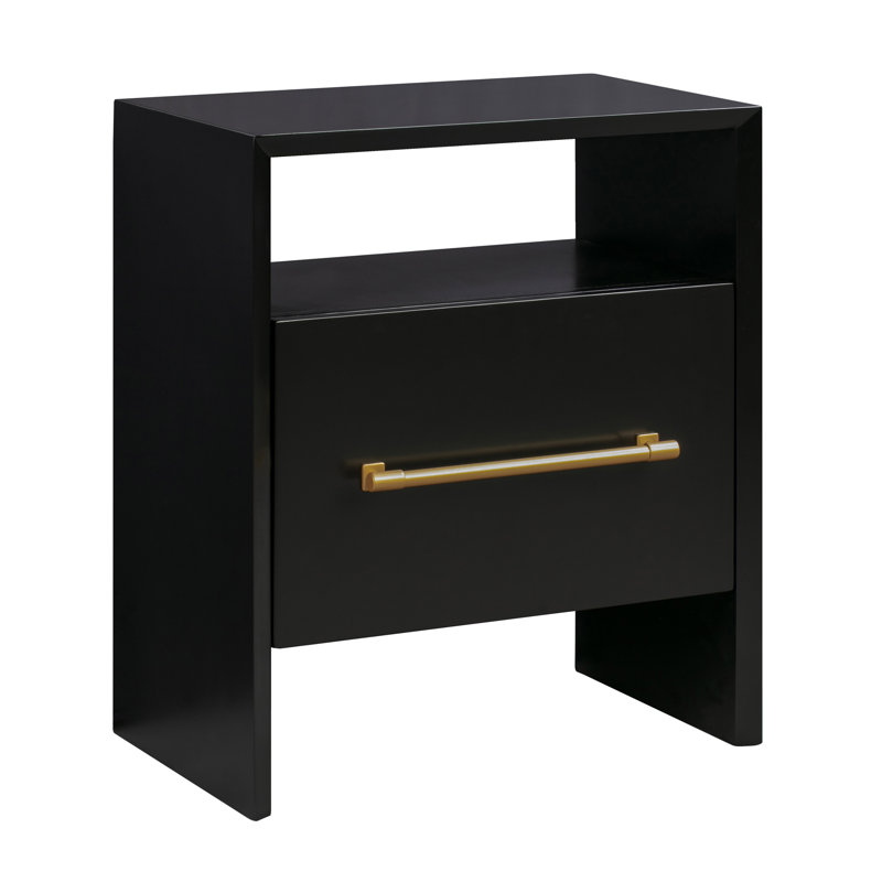 58.4 cm W Bedside Table, Black