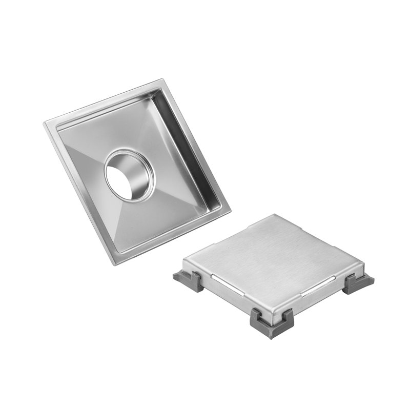 Bonde carrée 6 po DryShield, Nickel brossé