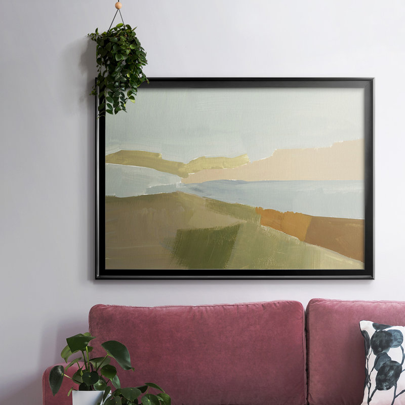 Toile tendue avec châssis Stacked Landscape III, H 18 po x l 26 po x P 1,5 po, Noir
