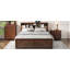 Lit plateforme très grand en bois avec tête de lit multi-rangement, USB et tiroirs-926738394