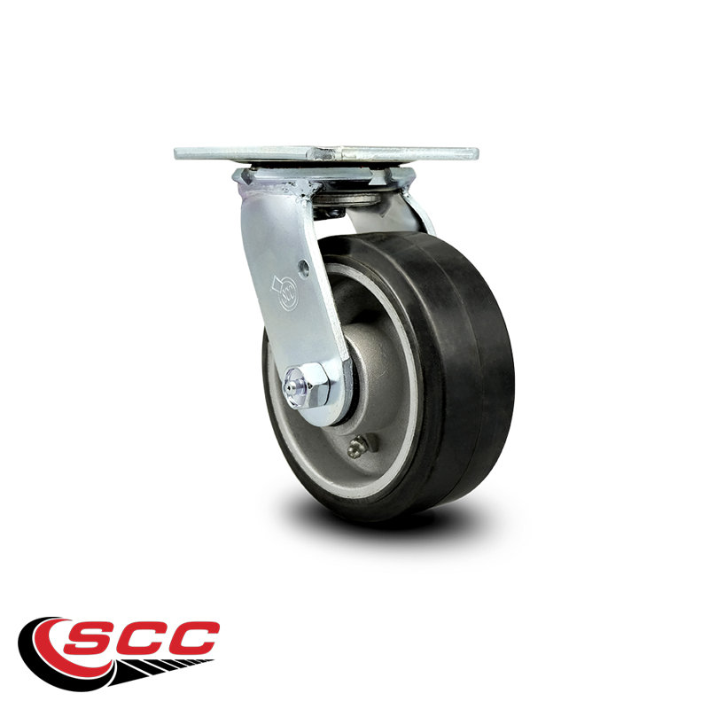 Rubber on Aluminum Caster